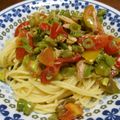 ぽんずー's cooksnap of when they made 簡単！トマトとインゲン豆の冷製スパゲティ.