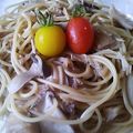 perrco's cooksnap of when they made ★きのこと帆立のめんつゆスープパスタ★.