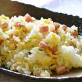 カヌレ３１４'s cooksnap of when they made ☆超簡単なスパム入り塩チャーハン☆.