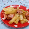 赤い電話's cooksnap of when they made ポテトとウインナーのマヨマスタード炒め.