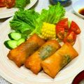 白桜銀's cooksnap of when they made 鶏ささみとしそとチーズの春巻き.