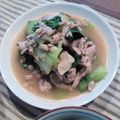 ∞くぅ∞'s cooksnap of when they made 青梗菜と豚こまのにんにく炒め.