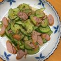 ♡まーちゃん♬'s cooksnap of when they made きゅうりとウィンナーの炒め物.
