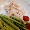もーちゃん１１１６'s cooksnap of when they made 鶏胸肉で簡単に♪棒棒鶏＆手作りごまダレ.