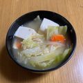 バンビーノ☆'s cooksnap of when they made 満腹！シーチキンの具沢山おみそ汁.