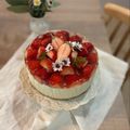 たべものにっき　tabemono's cooksnap of when they made 本格苺のレアチーズケーキ.