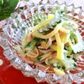 薄荷パン's cooksnap of when they made 不思議!苦くないゴーヤとたくあんのサラダ.