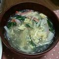 kazusaku's cooksnap of when they made ふんわり卵の春雨スープ♡.