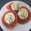 みずみず★'s cooksnap of when they made トマトと茹で卵でクリームチーズの前菜.