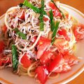 キャラメルと猫's cooksnap of when they made 釜揚げシラスとトマトの冷製パスタ.