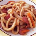 ほにゃ☆まみ's cooksnap of when they made 冷凍うどんで焼きうどん.