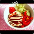 みい７４３'s cooksnap of when they made ♫カフェ風ランチロコモコ❤ハンバーグ丼♫.
