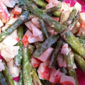 KSTake's cooksnap of when they made アスパラとカニカマのマヨ和え.