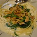 ピースケのママ's cooksnap of when they made 簡単!ホウレンソウと鮭のクリームパスタ.