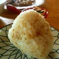 kumikko♪'s cooksnap of when they made ツナゴマしょう油の✿おにぎり.