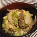 きら偽子's cooksnap of when they made 牛肉と新玉ねぎ♡卵とじ.