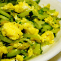 mmameco's cooksnap of when they made 我が家の中華✿きゅうりと卵の炒め.