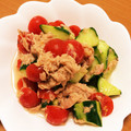 LilyLouis's cooksnap of when they made きゅうりとプチトマトのツナ和え.