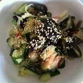 まーちゃんのんたん's cooksnap of when they made きゅうりと茄子のからし漬.