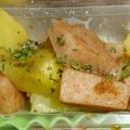大森ヨーグルト's cooksnap of when they made お弁当にSRで新じゃがとスパム炒め風弁.