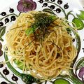 九州女。。。's cooksnap of when they made ＊春菊と明太子のクリームパスタ＊.