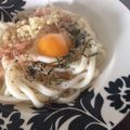 まぐ·͈༝·͈'s cooksnap of when they made * 薬味たっぷり釜玉うどん *.
