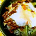 ♪のっつん♪'s cooksnap of when they made 簡単１人ランチ♬目玉焼き納豆丼♡.