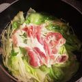 mihonakari's cooksnap of when they made 簡単ズボラ鍋☆レタスと豚肉の美肌鍋♪.