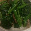 松野自販機's cooksnap of when they made 豚コマとほうれん草の中華丼.
