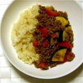 ma___111's cooksnap of when they made めっけもん♪ズッキーニのドライカレー.