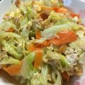 なっちゃん☻'s cooksnap of when they made キャベツとにんじんのツナたま炒め.