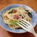 ふふ＊そそ's cooksnap of when they made 簡単☆小松菜とベーコンのクリームパスタ.