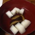shikkachan's cooksnap of when they made 焼きしいたけとはんぺんのお吸い物♪.