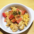 たっちっち☆'s cooksnap of when they made チーズとろける♪チキンとトマトの卵炒め.