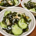 ぽんずー's cooksnap of when they made ワカメきゅうりの酢の物♪＋ちくわじゃこ♪.