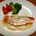 ともママ829's cooksnap of when they made *鮭のムニエル*マスタードソースがけ.