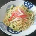 しおコンブ's cooksnap of when they made 簡単！アボカドとカニカマのパスタ.