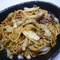 reiyan1956's cooksnap of when they made 牛肉ねぎ焼きそば.
