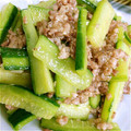 PePeたろー's cooksnap of when they made きゅうりとひき肉の炒め物(*^^*).