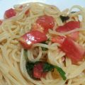 くまぃん's cooksnap of when they made トマトと大葉の和風冷製パスタ.