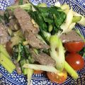食道楽ing's cooksnap of when they made 牛肉とセロリのガーリック炒め.