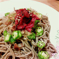 くーちゃん∪･ω･∪'s cooksnap of when they made 梅と鰹節とオクラのダイエット蕎麦☆.