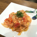 みつばちはっち3号's cooksnap of when they made トマトと豚コマの卵とじ.