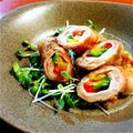 inyako's cooksnap of when they made パプリカの彩り巻き.