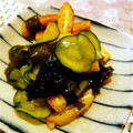 eiyoushi's cooksnap of when they made 油揚げとわかめの酢の物.