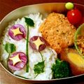cocoりえ's cooksnap of when they made キャラ弁　簡単♪朝顔の作り方.