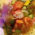にゅみこ's cooksnap of when they made 蟹かまのジュレパスタ柚子胡椒風味.