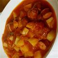 nezera's cooksnap of when they made 半端野菜とソーセージのトマトスープ.