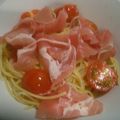 liutan's cooksnap of when they made トマトと生ハムのパスタ.