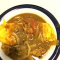 むー's cooksnap of when they made 簡単リメイク、カレーオムレツ.